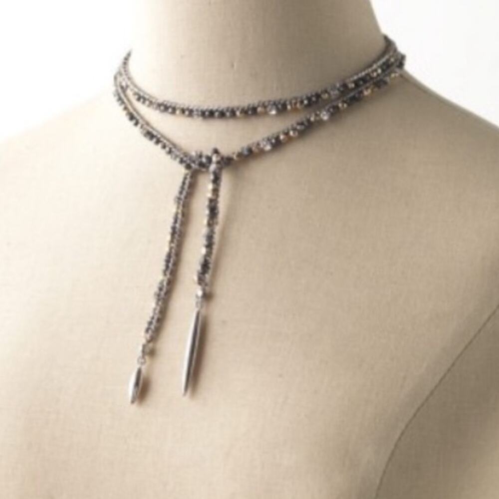 Stella & Dot - Zoe Lariat Necklace (gold, rose gold, hematite)
